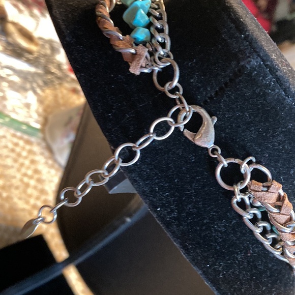 South Western Silver and Turquoise Necklace - Picture 7 of 8